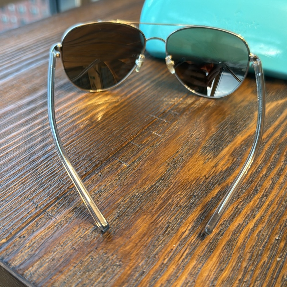 Authentic Kate Spade Aviators Silver Sunglasses - Picture 5 of 6